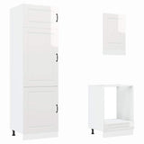 7 Piece Kitchen Cabinet Set Kalmar High Gloss White Engineered Wood 3314763