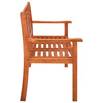 ZNTS 3-Seater Garden Bench 150 cm Solid Eucalyptus Wood 44399