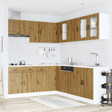 11 Piece Kitchen Cabinet Set Porto Artisan Oak Engineered Wood 3314940