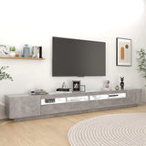 TV Cabinet with LED Lights Concrete Grey 300x35x40 cm 3081928