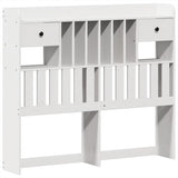 Bed Frame without Mattress White 135x190 cm Solid Wood Pine 3308859