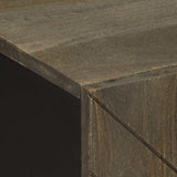 4 Piece Bathroom Furniture Set Black Solid Wood Mango 3310002