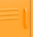 Nightstand Mustard Yellow 35x35x51 cm Steel 336218