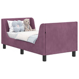 Toddler Bed Frame with Headboard Purple 70 x 140 cm Velvet 42010851