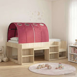 Kids'High Bed Frame with Storage 3 pcs Sonoma Oak and Red 3423603
