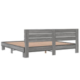 Bed Frame without Mattress Grey Sonoma 200x200 cm 3280130