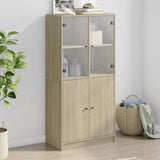 Highboard with Doors Sonoma Oak 68x37x142 cm Engineered Wood 3295866
