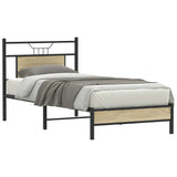 Bed Frame without Mattress Sonoma Oak 75x190 cm Small Single Engineered Wood 4106934