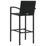 Bar Stools 2 pcs Black Poly Rattan 362581