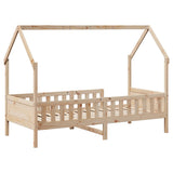 Kids' House Bed Frame without Mattress 90x200 cm Pine 850701