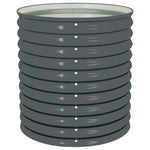 Garden Raised Bed 80x80x81 cm Galvanised Steel Grey 45525