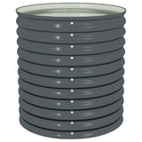 Garden Raised Bed 80x80x81 cm Galvanised Steel Grey 45525