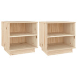 Bedside Cabinets 2 pcs 40x34x40 cm Solid Wood Pine 813326