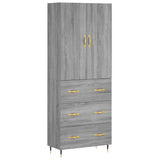Highboard Grey Sonoma 69.5x34x180 cm Engineered Wood 3195833