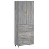 Highboard Grey Sonoma 69,5x34x180 cm Engineered Wood 3195833