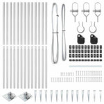 Fence Posts Manual 13 pcs Silver 32mm 180 cm Galvanised steel 42004281
