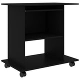 Computer Desk Black 80x50x75 cm Engineered Wood 802895