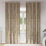 Velvet Curtains 2 pcs Champagne 260 x 140 cm Velvet 4107677
