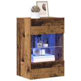 Wall Cabinets with LED Lights for TV 2 pcs Old Wood 40x30x60,5 cm 857680
