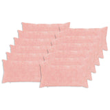 Cushion Cover 12 pcs HEERLEN Pink 40 x 80 cm Faux Rabbit Fur 910215