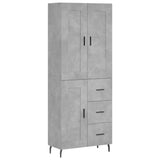 Highboard Concrete Grey 69,5x34x180 cm Engineered Wood 3200021