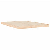 Bed Frame without Mattress 135x190 cm Double Double Solid Wood Pine 823469