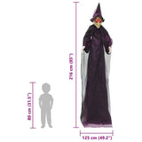 Halloween Talking Witch Purple 216 x 125 cm Polyester 42020042