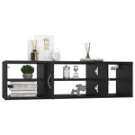 ZNTS Wall Shelf Black 102x30x29 cm Engineered Wood 806257