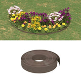 ZNTS Garden Edgings 2 pcs Brown 10 m 10 cm Polyethylene 3155436