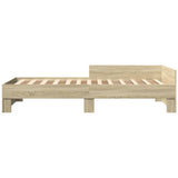 Bed Frame without Mattress Sonoma Oak 90x200 cm Engineered Wood 849581