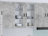 Wall Glass Cabinet LUCCA Concrete Grey 80 x 31 x 100 cm 885158