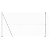 Hexagonal Fence with Concrete Base 50 x 1.2 m Galvanised Steel 3353838
