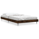 Bed Frame without Mattress Smoked Oak 90x200 cm Engineered Wood 832274