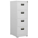 ZNTS Filing Cabinet Light Grey 46x62x133 cm Steel 336279