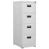 Filing Cabinet Light Grey Steel Medium Filing Cabinet 336279