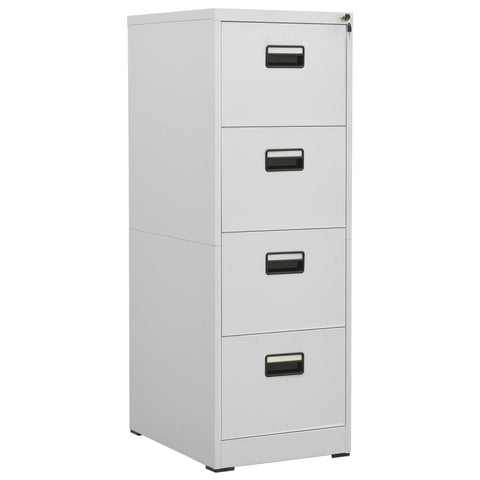 ZNTS Filing Cabinet Light Grey 46x62x133 cm Steel 336279