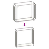 Firewood Rack White 90x28x90 cm Cold-rolled steel 864216