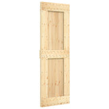 Sliding Door with Hardware Set 70x210 cm Solid Wood Pine 3203070