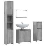4 Piece Bathroom Furniture Set Grey Sonoma Engineered Wood 3143929