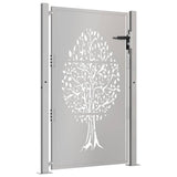 Garden Gate 100x150 cm Corten Steel Tree Design 153163