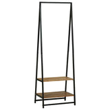 Clothes Rack Black 60 x 45 x 180 cm Solid Acacia Wood 374114