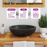 142774 Sink 40x12 cm Marble Black