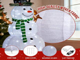 1.2M Lighted Snowman and Squirrel Christmas Yard Decorations, Pre-lit Pull Up Snowman with 120 White 86401112