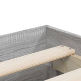 Bed Frame with Drawers without Mattress Grey Sonoma 160x200 cm 3207264