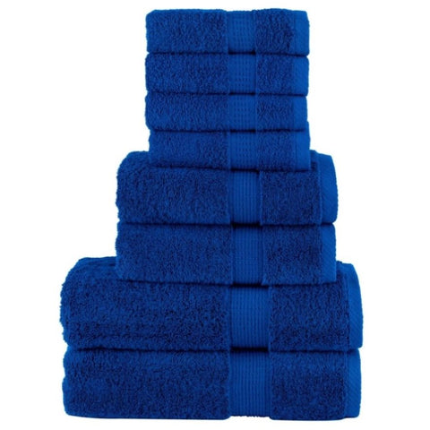 8 Piece Premium Towel Set SOLUND Blue 600 gsm 137538