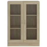 Vitrine Cabinet Sonoma Oak 82.5x30.5x115 cm Engineered Wood 802753