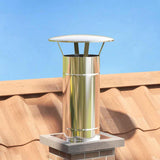Chimney Extension Silver 35 x 35 x 65 cm Stainless Steel 42008446