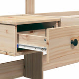 Bed Frame with Headboard Brown 150 x 200 cm Solid Pine Wood 3385685