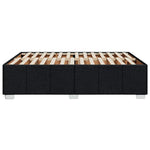 ZNTS Bed Frame without Mattress Black Double Fabric 3284870