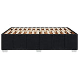 ZNTS Bed Frame without Mattress Black Double Fabric 3284870